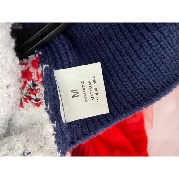 Paws For The Season Blue White Snowman Snowflakes Dog Cable Knit Christmas Sweat - Picture 7 of 7